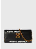 BORSA JITNEY WALLET ON CHAIN QUOTE, 1001 BLACK WHITE, thumb