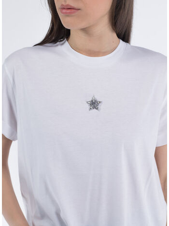 T-SHIRT CRYSTAL MINI STAR EMBROIDERY, 9000 PUREWHITE, small