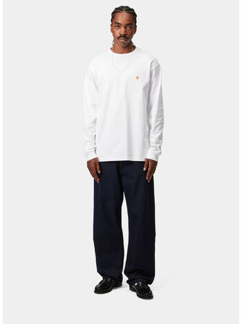 T-SHIRT L S CHASE, 00RXX White / Gold, small
