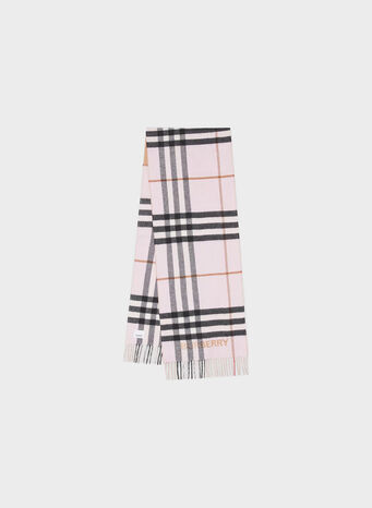 SCIARPA IN CASHMERE CON MOTIVO TARTAN A CONTRASTO, ARCBEIGECANDYONK, small