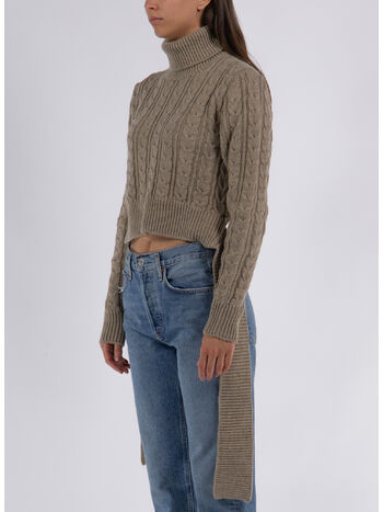 PULLOVER IN MAGLIA TRECCIATA, 110, small