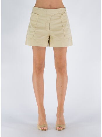 SHORTS WASHED COTTON CANVAS, 531 PALE KHAKI, small