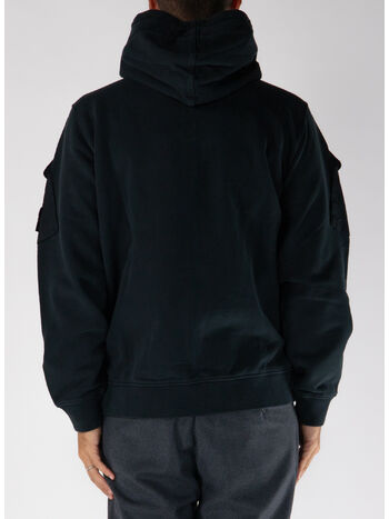 FELPA FULL ZIP BRUSHED ORGANIC COTTON FLEECE, V0029 BLACK, small