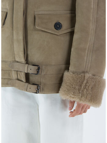 GIACCA SHEARLING, DP199 NUDE, small