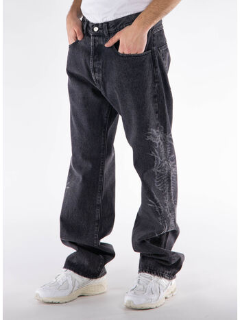JEANS LASER DRAGON BATTEN, BLK BLACK, small