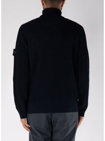 MAGLIONE DOLCEVITA FULL RIB RWS WOOL, V0020 NAVY BLUE, small