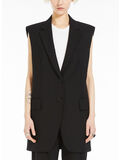 BLAZER SMANICATO IN LANA, 003 BLACK, thumb