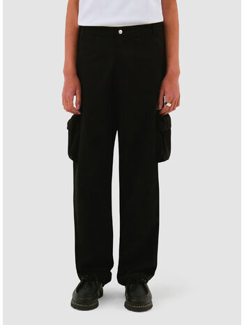 PANTALONE CARGO CON TASCHE 3D, BLACK, small