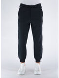 PANTALONE ORGANIC COTTON TERRY CUFFED, BLACK, thumb