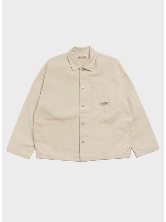 CANVAS WORK OVERSHIRT, 1207 BONE, medium