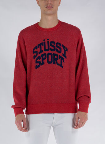 MAGLIONE STUSSY SPORT, RED, small