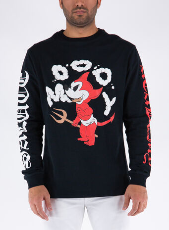 FELPA SAD EXPRESS LONG SLEEVE, BLACK, small