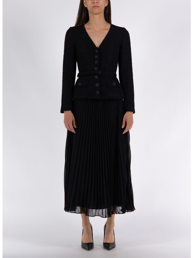 ABITO MIDI CHIFFON, BLACK, large