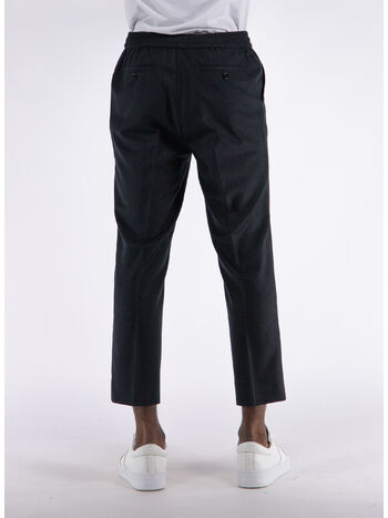 PANTALONE ELASTICATED, 055 WOOL VISCOSE CANVAS HEATHER GREY, small
