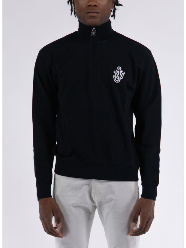 FELPA PADLOCK HALF ZIP, 999 BLACK, large