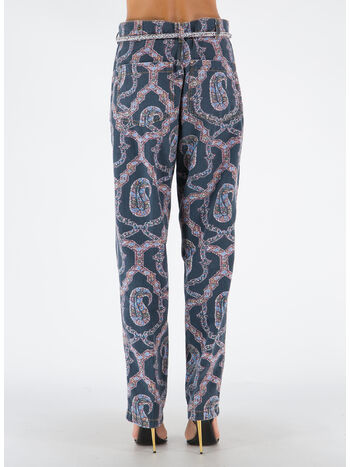 PANTALONE LOUISE IN DENIM PAISLEY, 200, small
