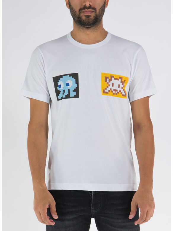 T-SHIRT IN MAGLIA DI COTONE, 2 WHITE, medium