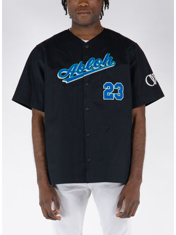 CAMICIA BASEBALL COT, 1069 BLACK REFL, small