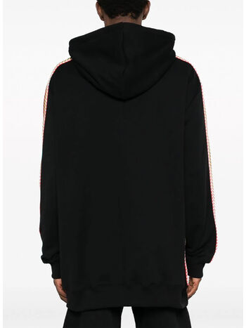 FELPA CON CAPPUCCIO SIDE CURB OVERSIZED, 10 BLACK, small