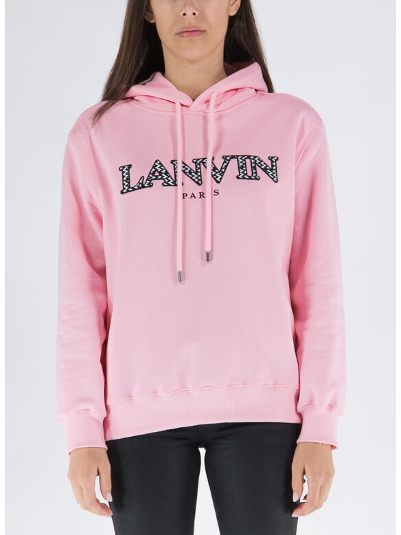 FELPA RICAMATA CON CAPPUCCIO, 50 PINK, medium