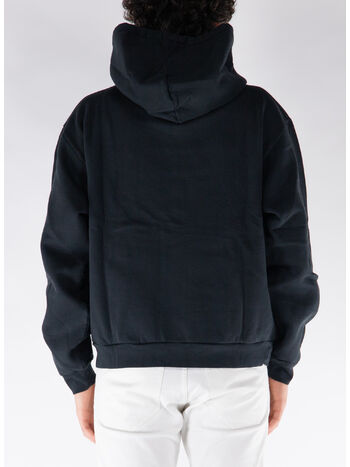 FELPA HOODIE CON LOGO STAMPATO, BLK0001 BLACK, small