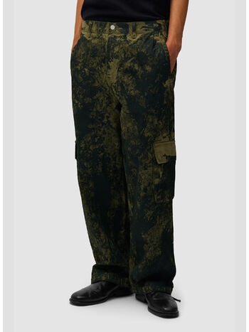 PANTALONE CARGO PAINT ALL-OVER, 300 GREEN, small