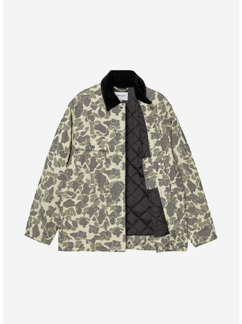 GIUBBOTTO TAPESTRY CHORE, 3CKXX CAMO DUCK JACQUARD GREEN/TOBACCO, small