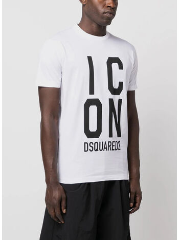 T-SHIRT ICON DSQUARED COOL FIT, 100 WHITE, small