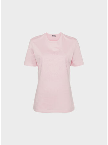 T-SHIRT IN JERSEY WITH LOGO PRINT, 1PR20 PALE PINK, small