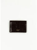 PORTAFOGLIO GLOSSY PRINTED CROC T LINE CARD, U7109 LIGHT CHOCOLATE, thumb