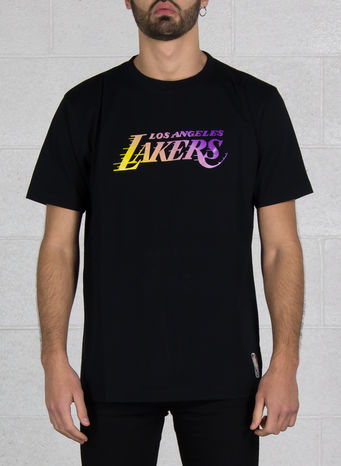 T-SHIRT LAKERS LOGO, BLACK/MULTICOLOR, small