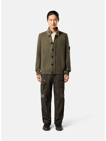 CARDIGAN LAMBSWOOL, V005G MILITARYGREEN, small