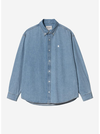 CAMICIA LUCAS SHIRT, 0135 Blue, bleached, small