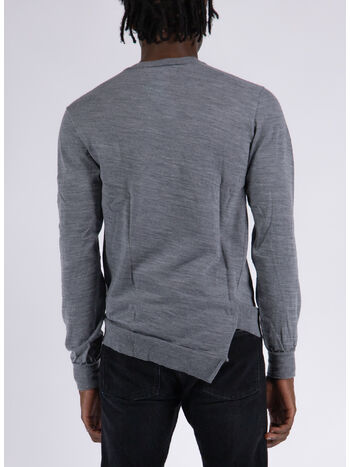 CDG PULLOVER KNIT X LACOSTE, GREY, small