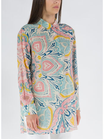 CAMICIA IN SETA, 260 BLU, small