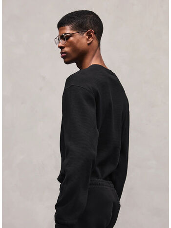 FELPA THERMAL LONG SLEEVE UNISEX, 0015 BLACK, small