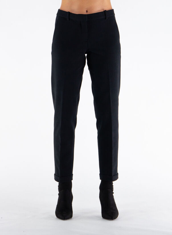 PANTALONE CHINO FELPA, 001NERO, large