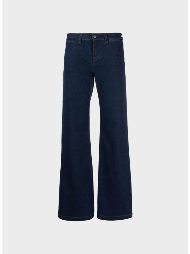 JEANS FLARE DENIM STRETCH, , large