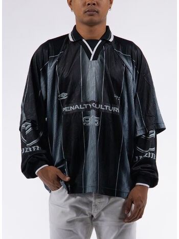T-SHIRT SOCCER V NECK, BLK0001 BLACK, small