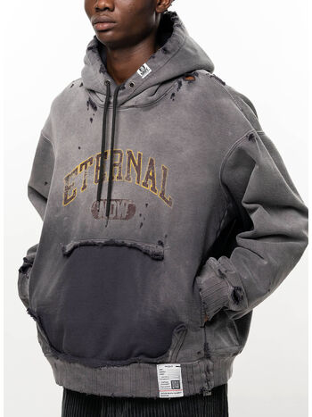 FELPA SUN FADED SWEET HOODIE, BLACK, small