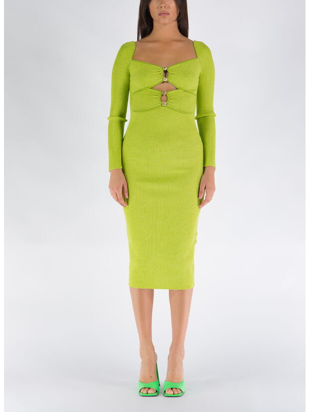 ABITO GREEN LUREX KNIT, GREEN, large