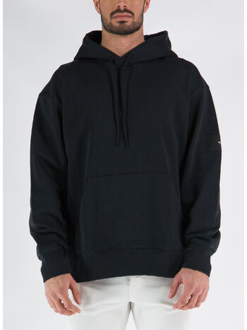 FELPA CON CAPPUCCIO, BLACK, small