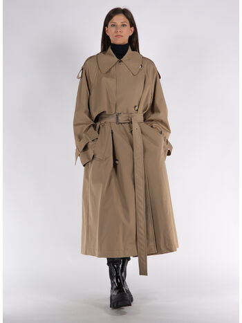 TRENCH OVERSIZE IN COTONE ANTI GOCCIA, , small