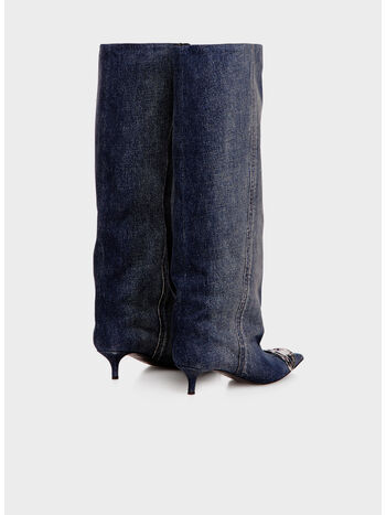 STIVALE D VENUS SLOUCHY AL GINOCCHIO IN DENIM, H1940, small