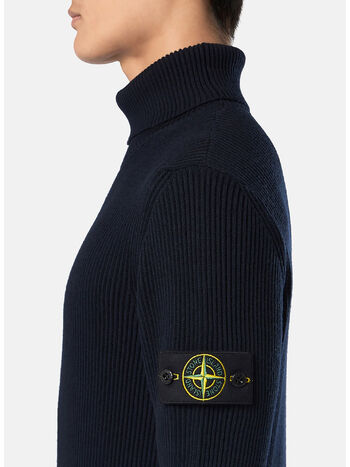MAGLIONE FULL RIB DOLCEVITA, V0020 NAVY BLUE, small