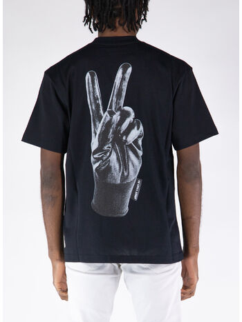 T-SHIRT PEACE, P401 BLACK + TEACH PEACE PRINT, small