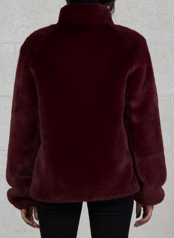 GIACCA PELUCHE, BORDEAUX, small