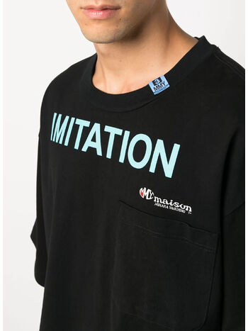 T-SHIRT IMITATION COMPLEX, BLACK, small