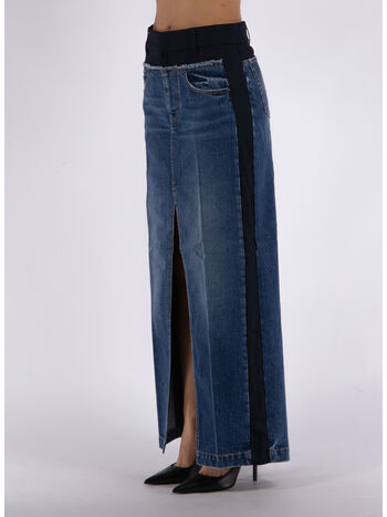 GONNA LUNGA IN DENIM, 4071 BLUE VINTAGE DENIM, small