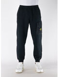 PANTALONE BRUSHED ORGANIC COTTON FLEECE, V0029 BLACK, thumb